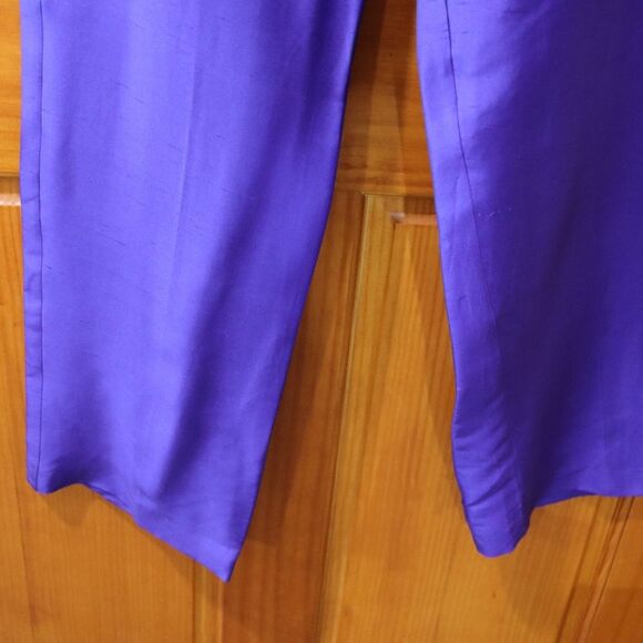 Vintage Vision Apparel Royal Purple Silk Pants 12 - Picture 7 of 14